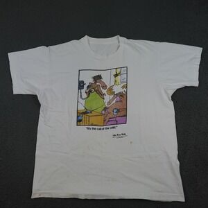 Vintage The Far Side Shirt Mens Large White Call Of The Wild Cartoon 1989 80s
